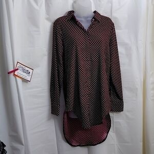 PHILOSOPHY, size: Small, maroon with pink polka dot oversized, like new!!